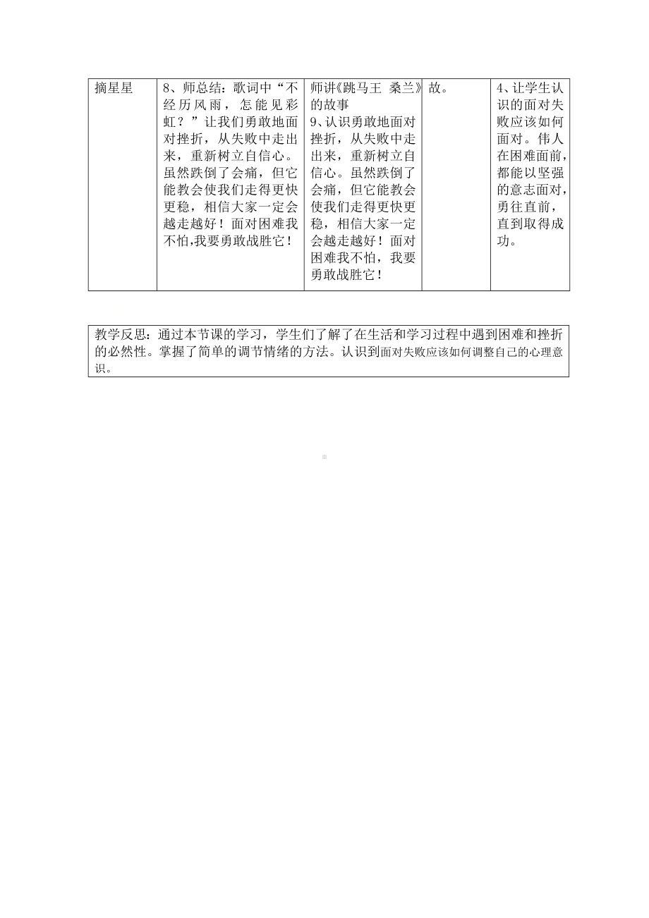 二年级下册心理健康教案-第三课 摔倒了爬起来｜辽大版.doc_第3页