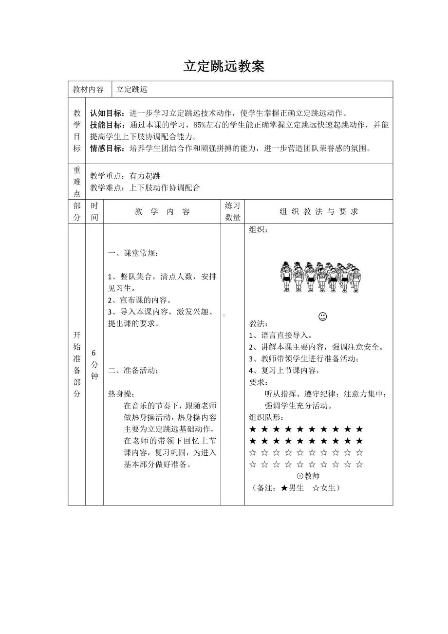 体育与健康人教版四年级-立定跳远教学设计.doc_第1页