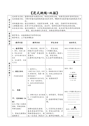 体育与健康人教版五年级-《花式跳绳-双摇》教学设计.doc