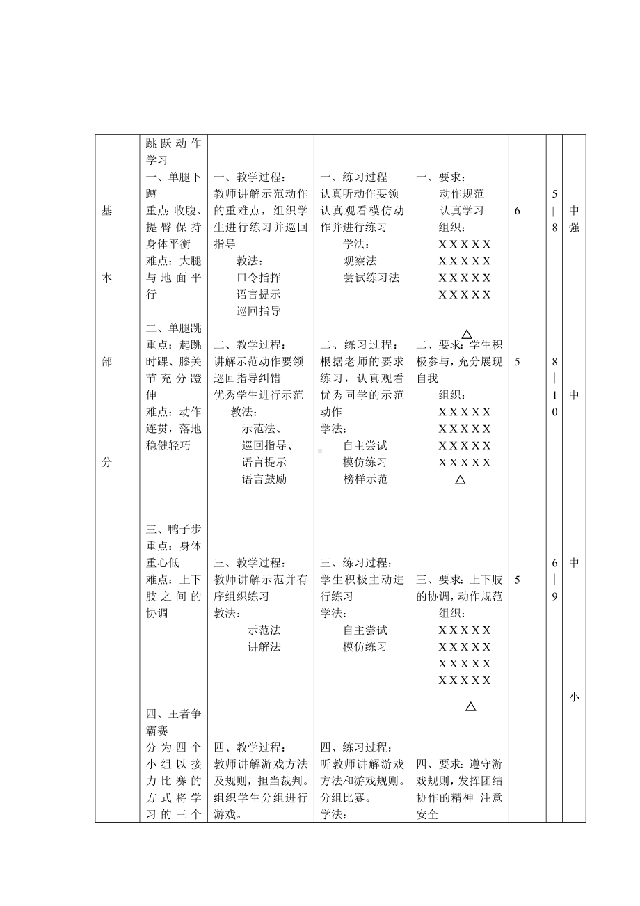 体育与健康人教版四年级-fighting跳教案.doc_第2页