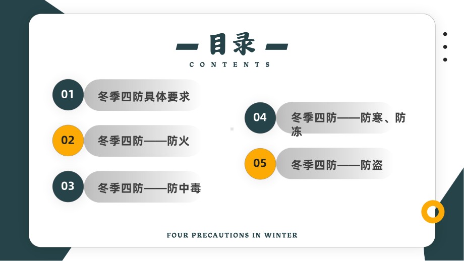 落实“冬季四防”筑牢安全防线PPT冬季安全生产PPT课件（带内容）.pptx_第3页