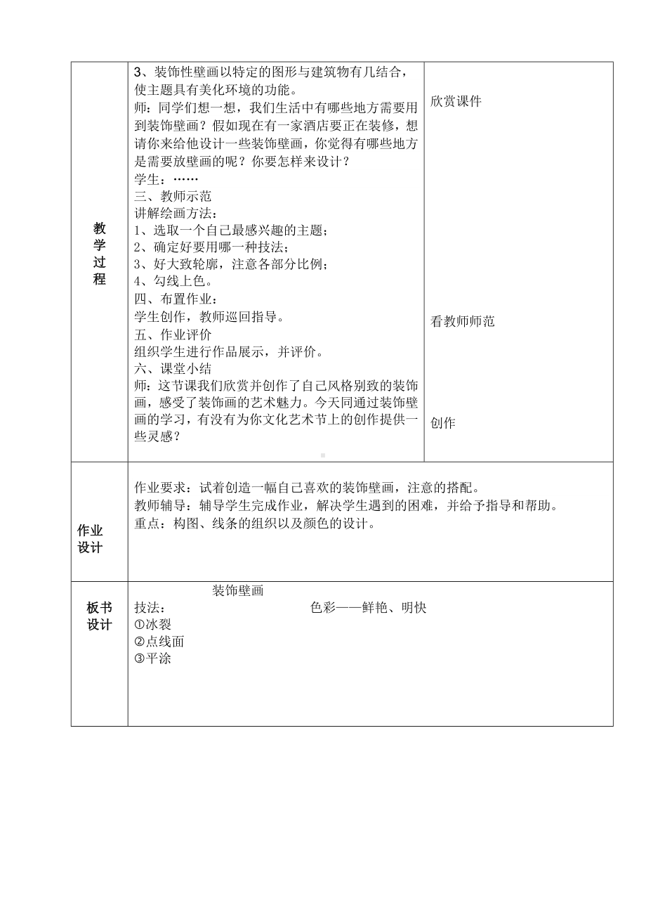 六年级下册美术教案第16课 装饰壁画｜广西版.doc_第2页