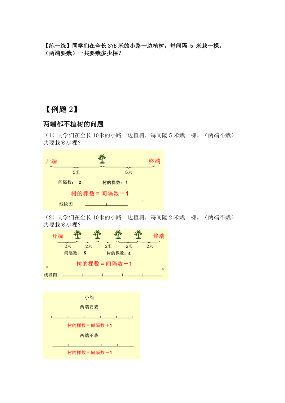 四年级上册数学试题-奥数植树问题冀教版（无答案）.doc_第2页