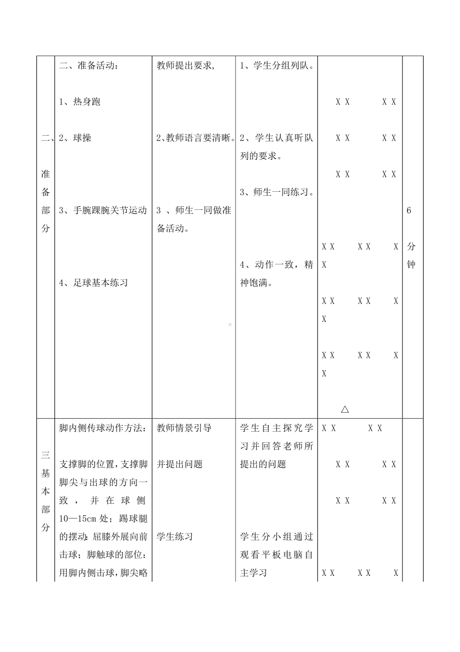 五年级体育教案-脚内侧（脚弓）传球和停球 全国通用.doc_第2页