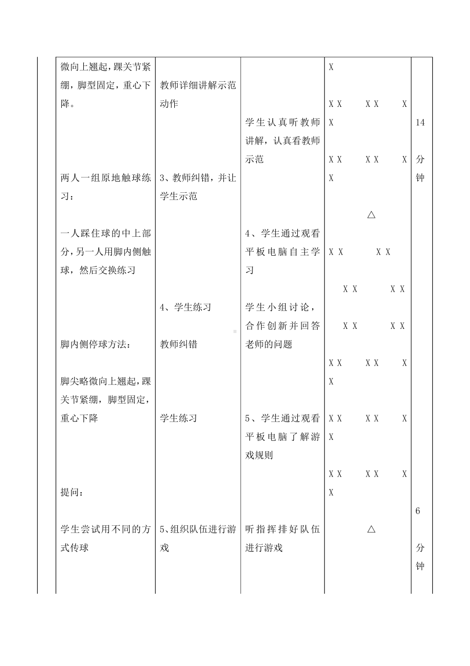 五年级体育教案-脚内侧（脚弓）传球和停球 全国通用.doc_第3页