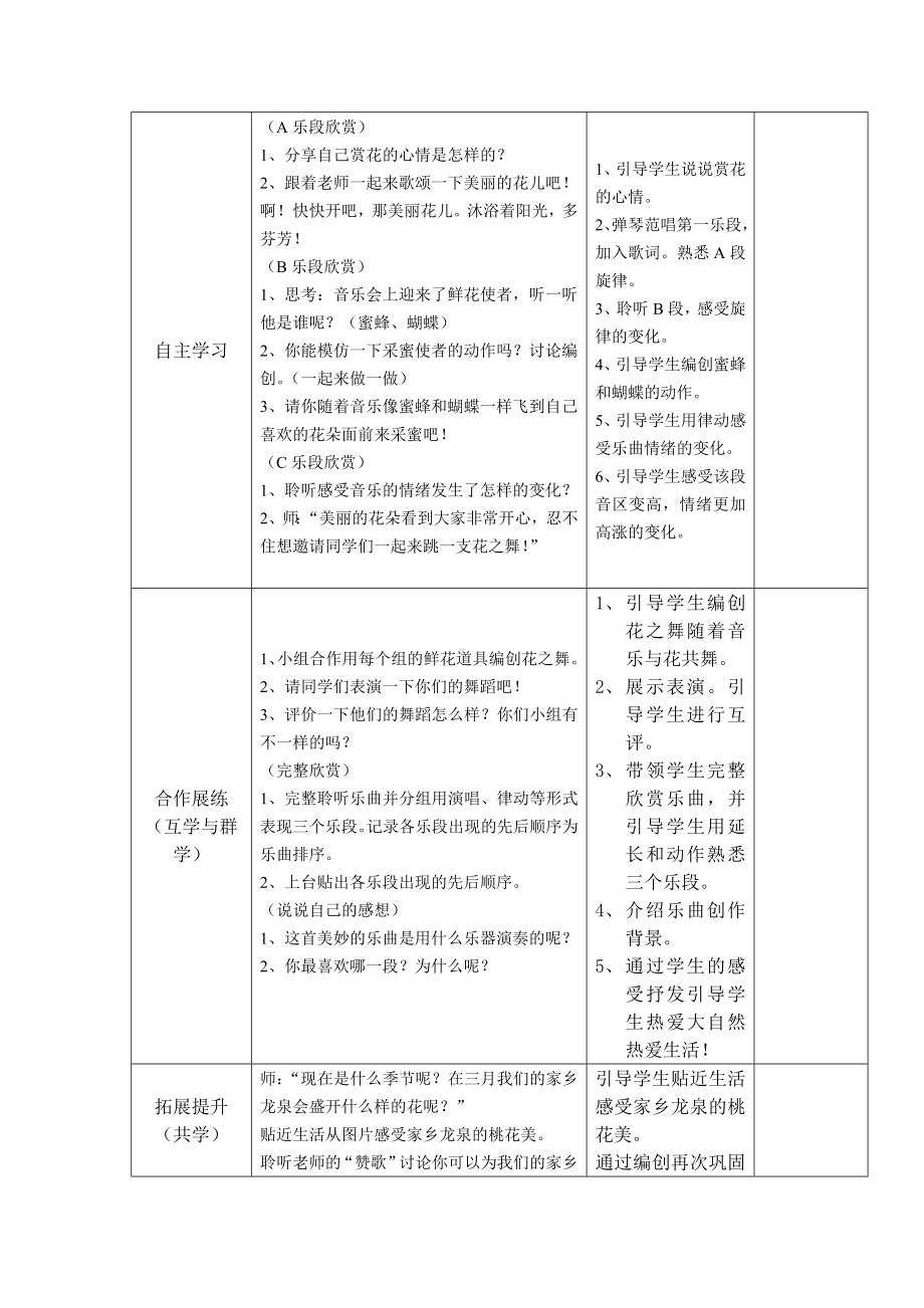 五年级下册音乐教案-6 《花之歌》 ︳人音版 （五线谱）.doc_第2页