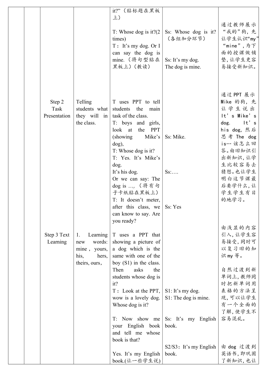 五年级英语下册教案：Unit 5 Whose dog is it （A Let’s learn）人教PEP版.doc_第3页