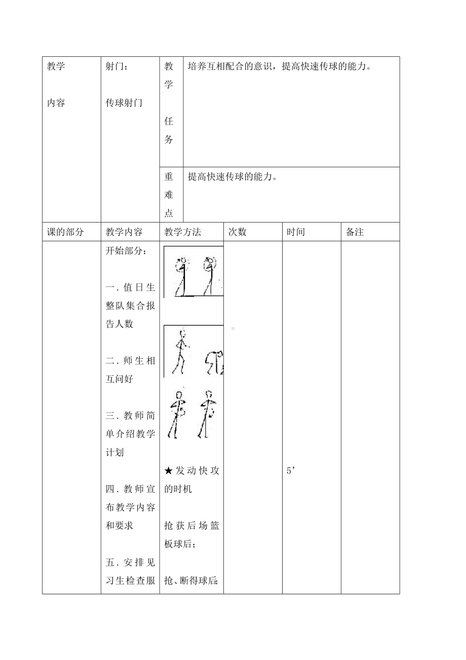 五年级下册体育教案-传球射门 全国通用.doc_第1页