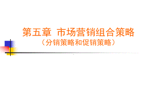 第五章市场营销组合策略（分销策略和促销策略）学习培训模板课件.ppt