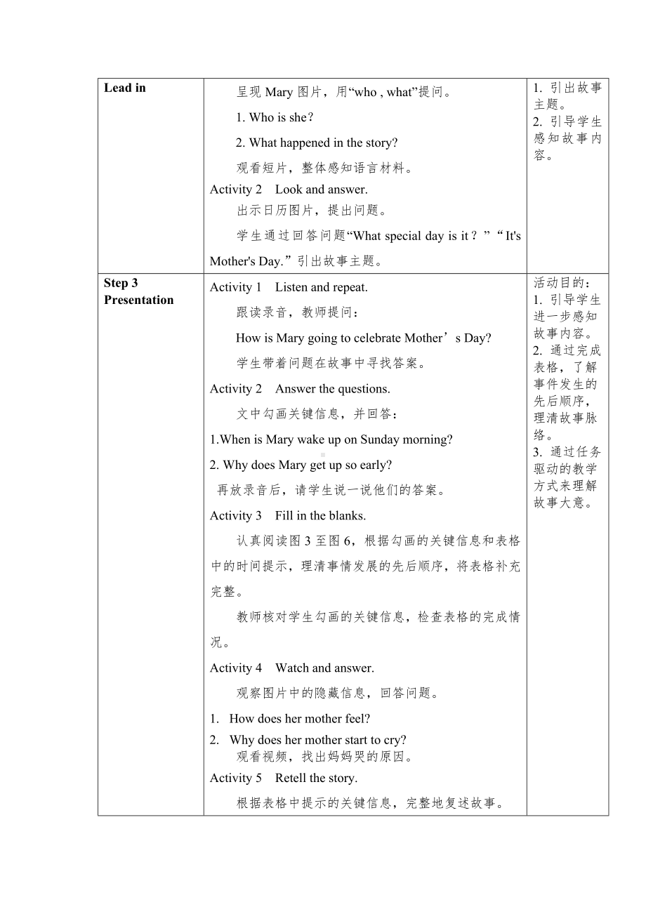 英语人教新起点（一起）五年级下册-Unit 2 Special Days（Story Time） 教学设计.docx_第3页