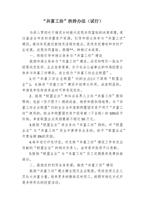 “共富工坊”扶持办法.docx