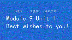 六年级下册英语课件 Module 9 Unit 1 Best wishes to you!（2） 外研版（三起）.pptx