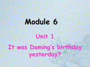 六年级英语下册课件-Module 6 Unit 1 It was Daming's birthday yesterday23-外研版(三起).pptx