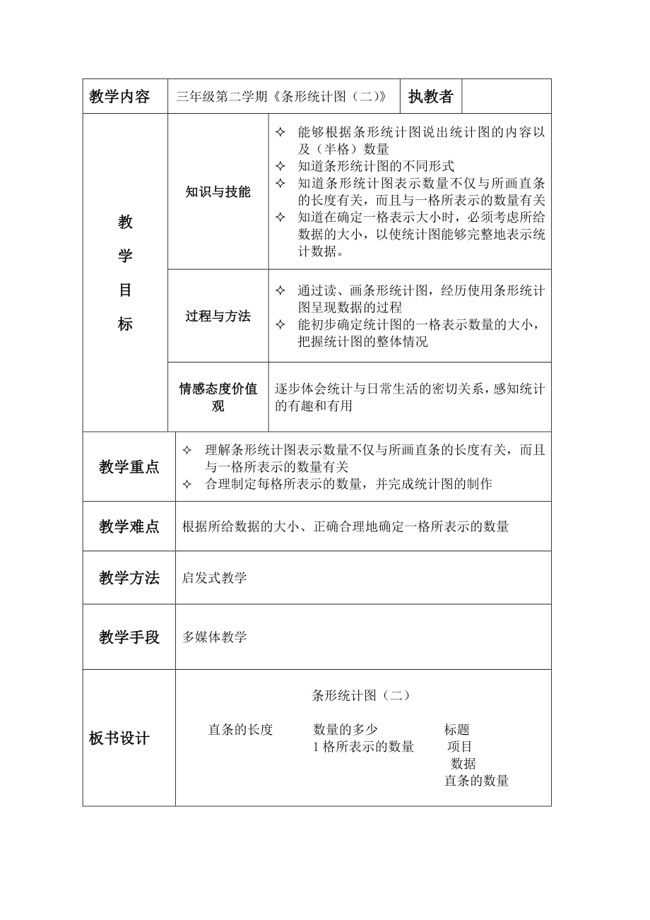 三年级下册数学教案-3.条形统计图（二） ▏沪教版(9).docx_第1页