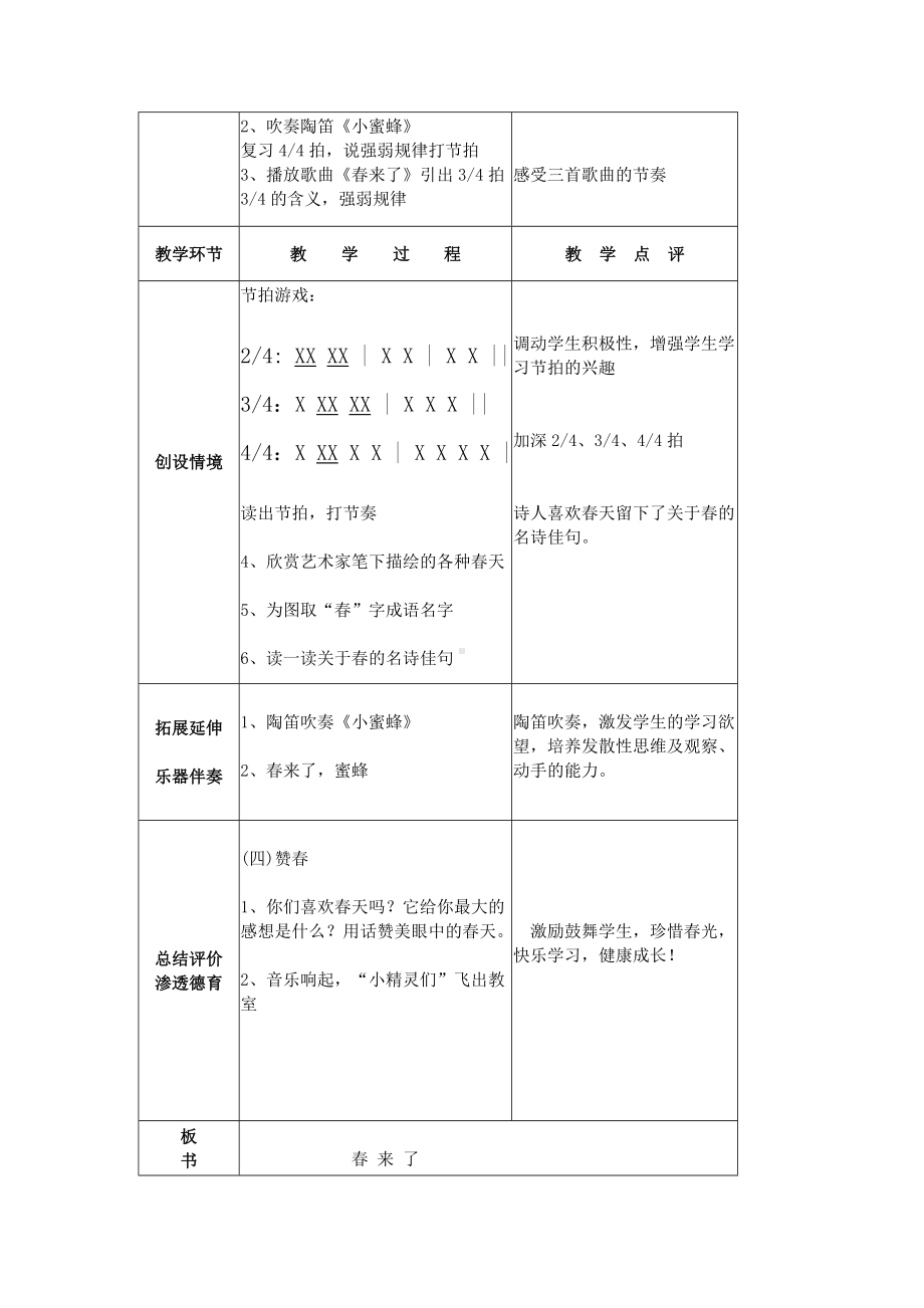 三年级下册音乐教案 （演唱）春来了(3)湘艺版.docx_第2页