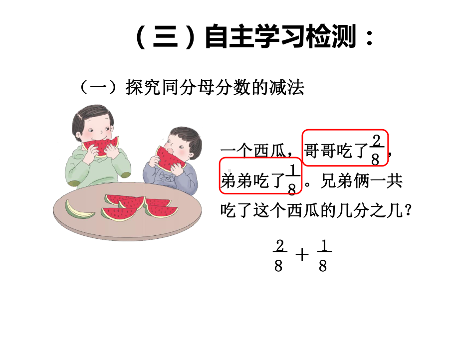 三年级数学上册课件-8.2分数的简单计算（6）-人教版（共10张PPT）.pptx_第3页