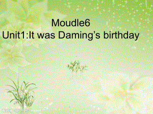 六年级英语下册课件-Module 6 Unit 1 It was Daming's birthday yesterday193-外研版(三起).ppt