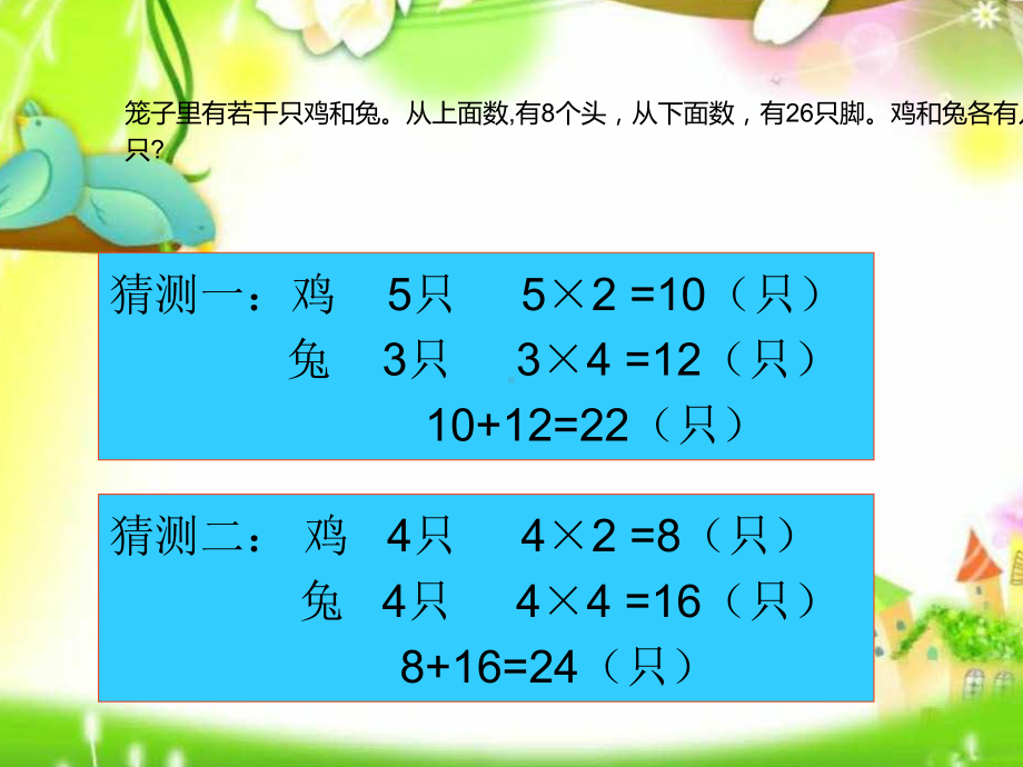 四年级数学下册课件-9 鸡兔同笼79-人教版.ppt_第3页