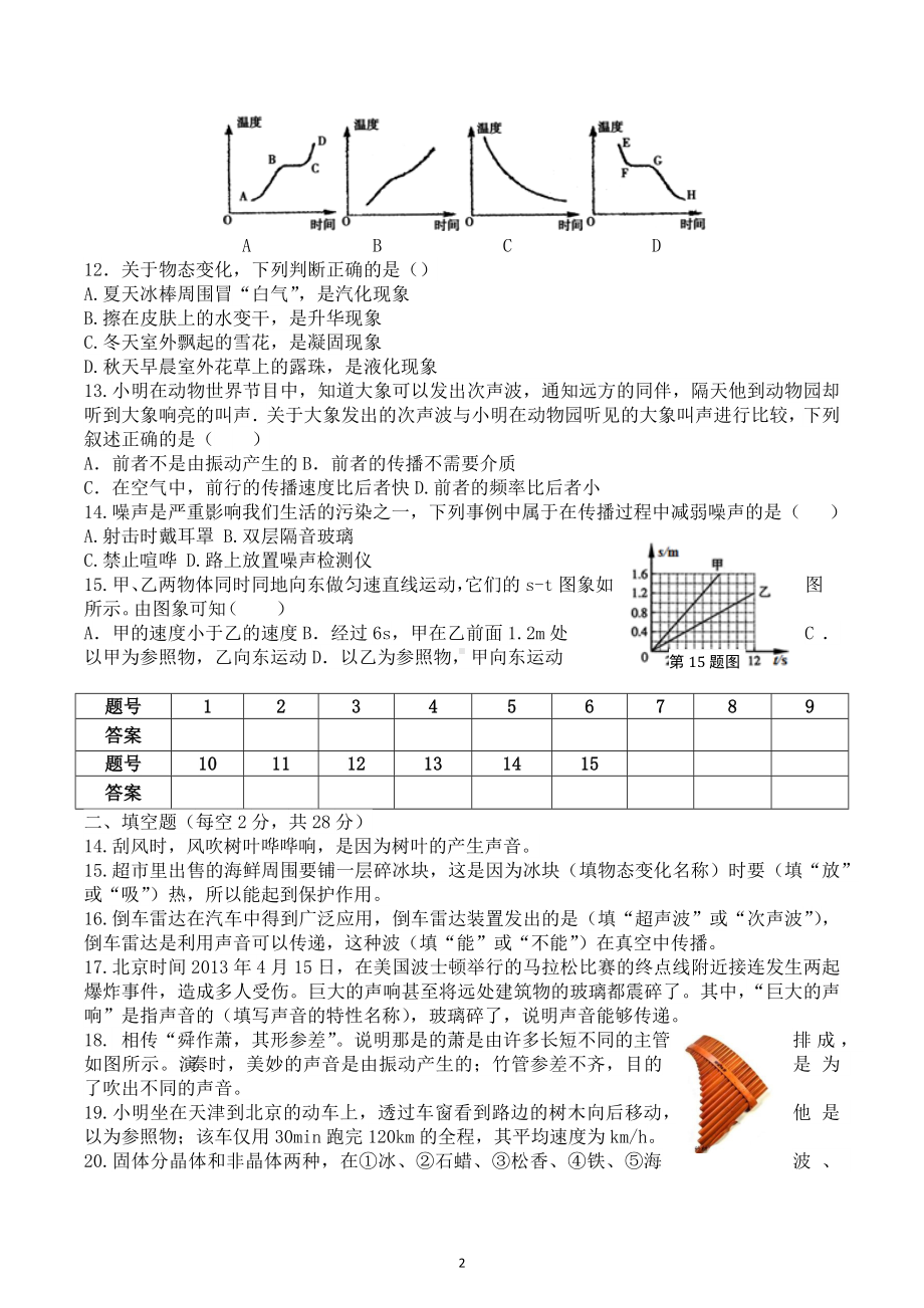 内蒙古通辽市苇莲苏中学2022－2023学年八年级上册期中测试卷.docx_第2页