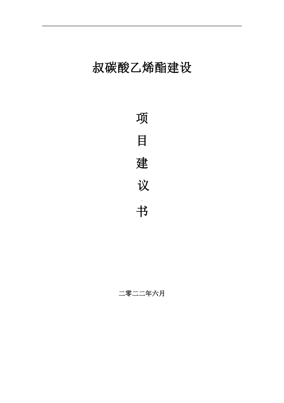 叔碳酸乙烯酯项目建议书（写作模板）.doc_第1页