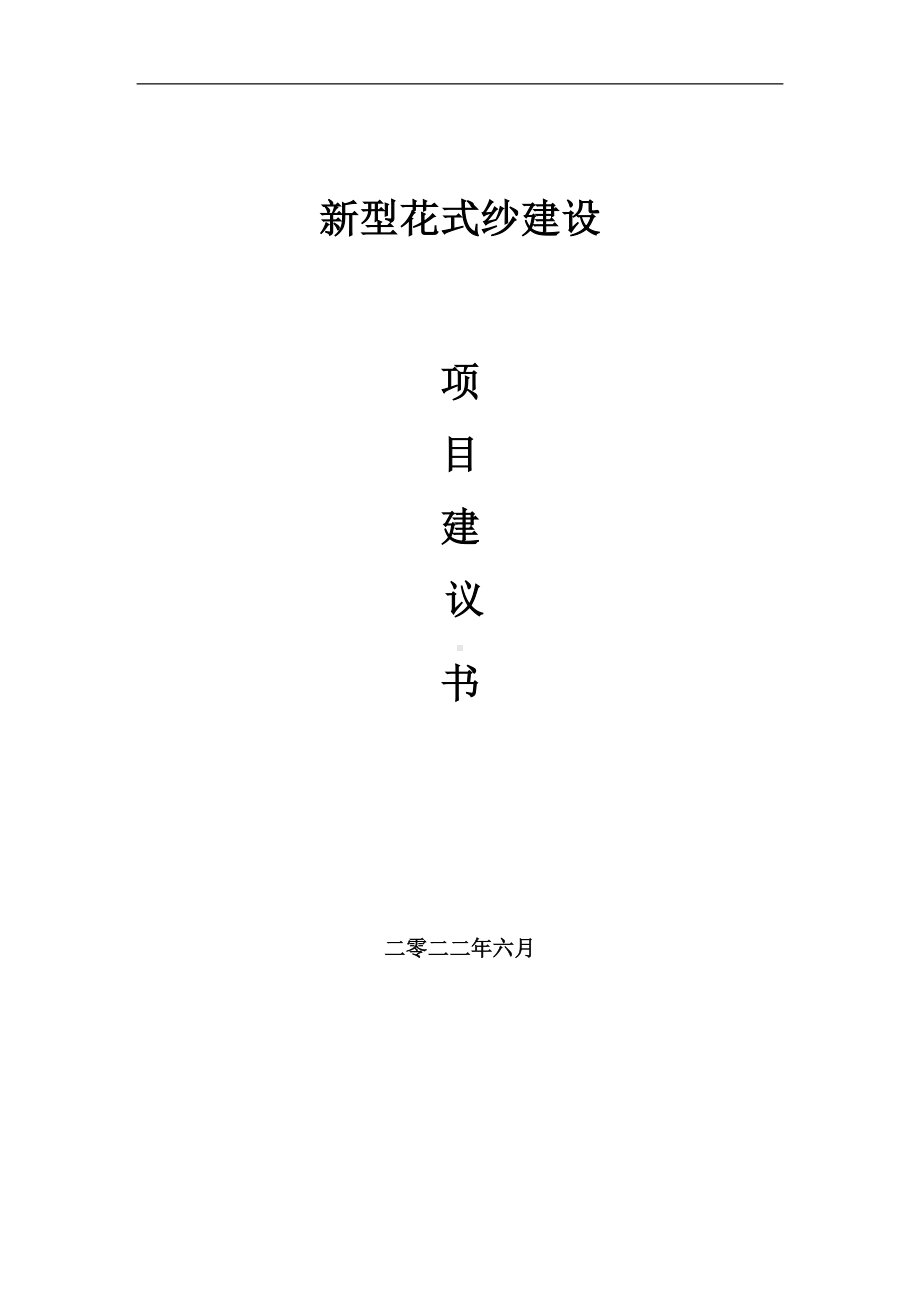 新型花式纱项目建议书（写作模板）.doc_第1页