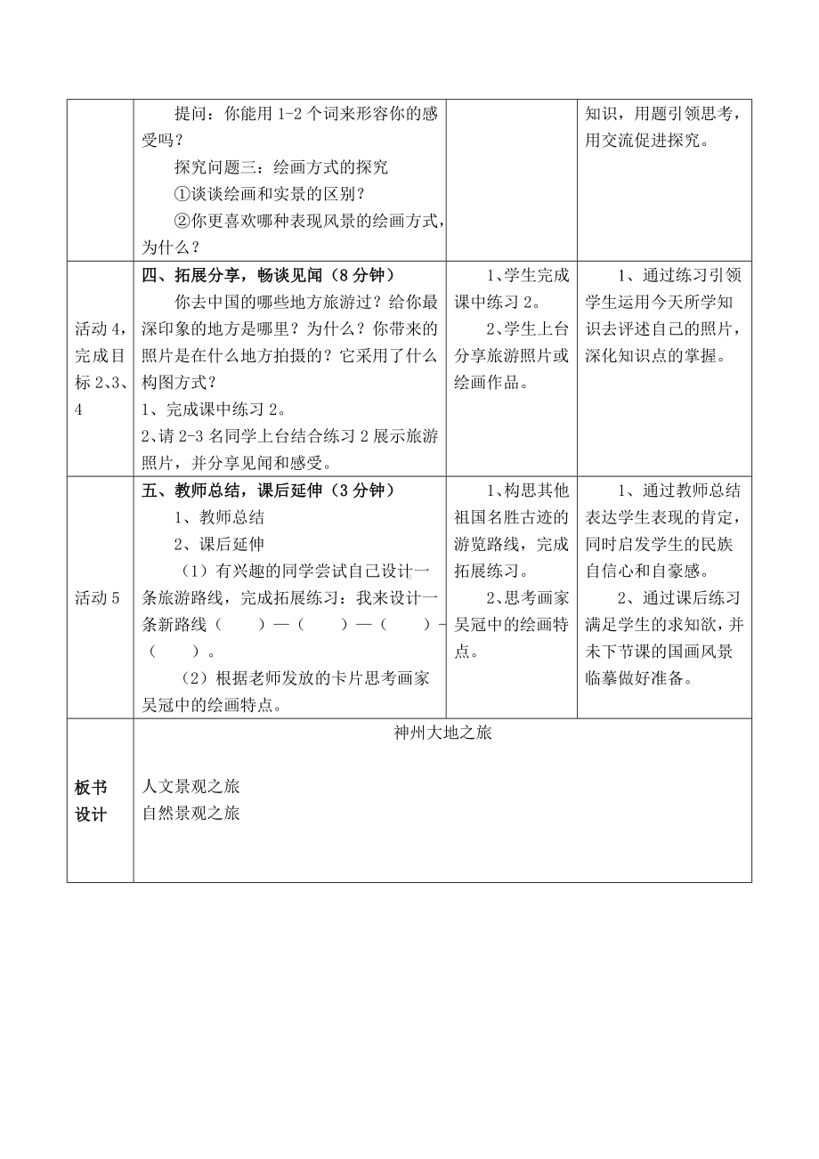 六年级下册美术教案第11课 神州大地之旅｜岭南版.docx_第3页