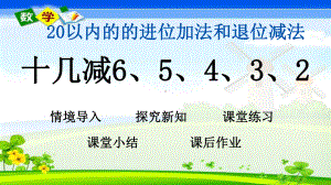 最新青岛版(五年制)一年级上册数学优质课件 76 十几减6、5、4、3、2.pptx