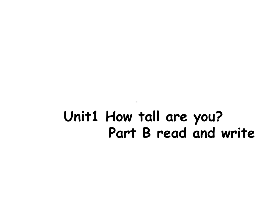 最新人教版Pep英语六年级下册unit1 read and write课件.ppt（纯ppt,不包含音视频素材）_第1页