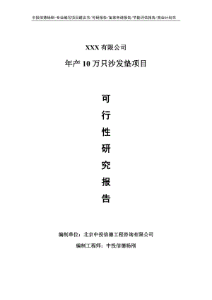 年产10万只沙发垫项目可行性研究报告申请建议书.doc