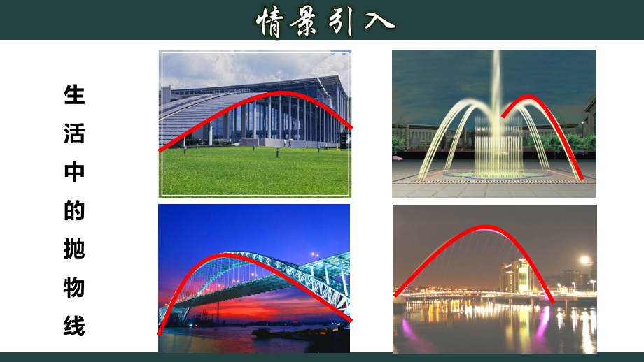 (浙教版)九年级数学上册教学课件：143 二次函数的实际应用 拱桥问题中的抛物线.pptx_第3页