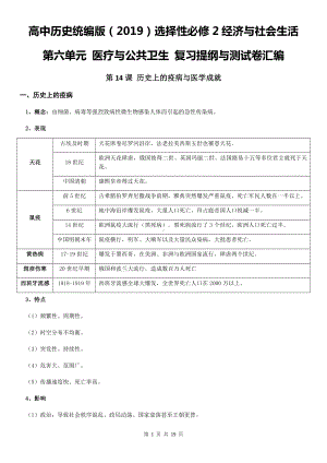 高中历史统编版（2019）选择性必修2经济与社会生活第六单元复习提纲与测试卷汇编（Word版含答案）.docx