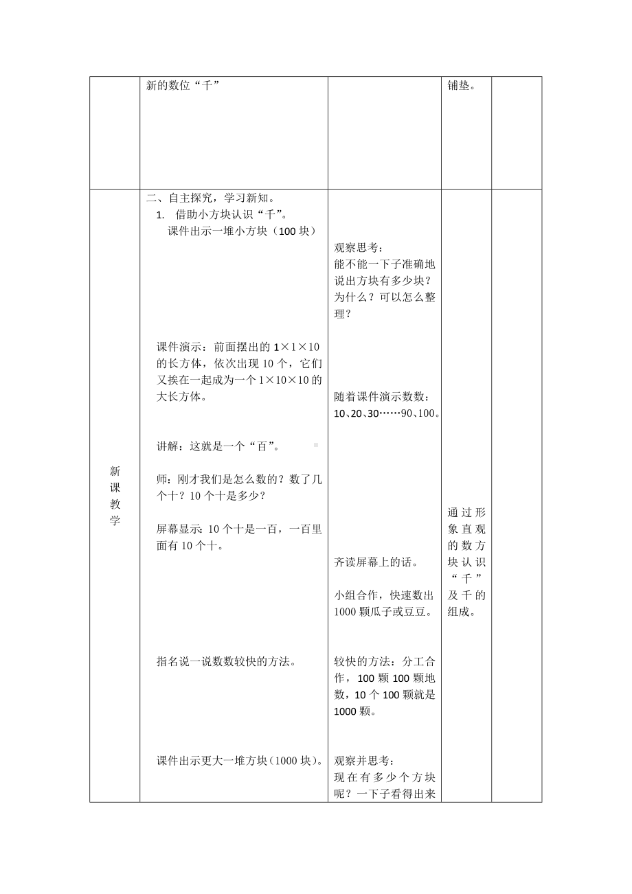 二年级下册数学教案-3.3 数位的认识和数的写法｜冀教版.docx_第2页