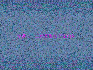 2020年高考数学(理)总复习课件 专题三角函数与平面向量.pptx