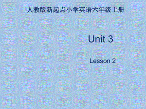 最新人教版新起点六年级英语上册Unit 3 Animal world Lesson 2课件.ppt（纯ppt,不包含音视频素材）