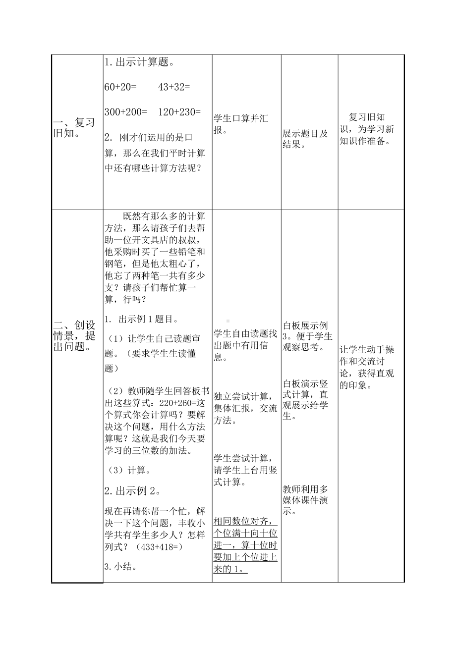 二年级下册数学导学案-3.3 三位数的加法 ︳西师大版.doc_第2页