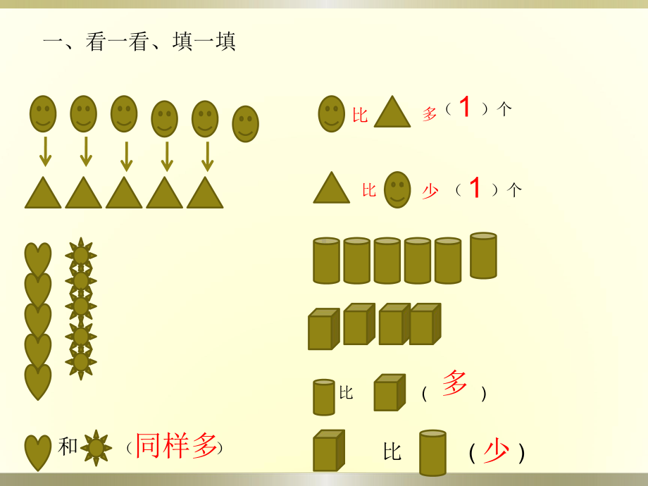 最新审定青岛版数学一年级上册一二单元整理与复习(优秀课件).ppt_第2页