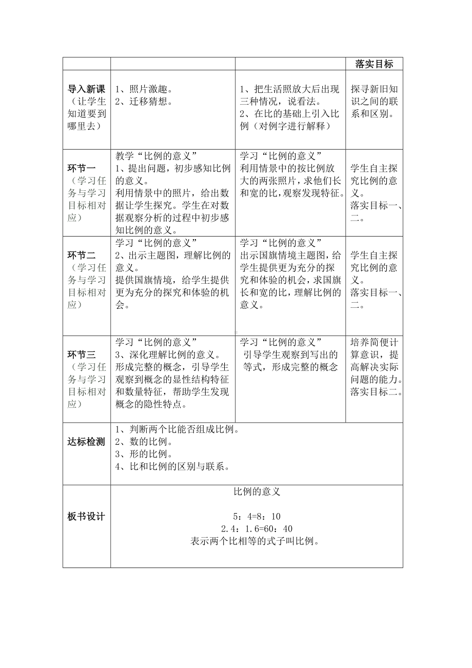 六年级上册数学教案-2.3 比例的意义人教版.docx_第2页