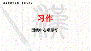 最新人教部编版六年级上册语文习作《围绕中心意思写》教学课件.ppt