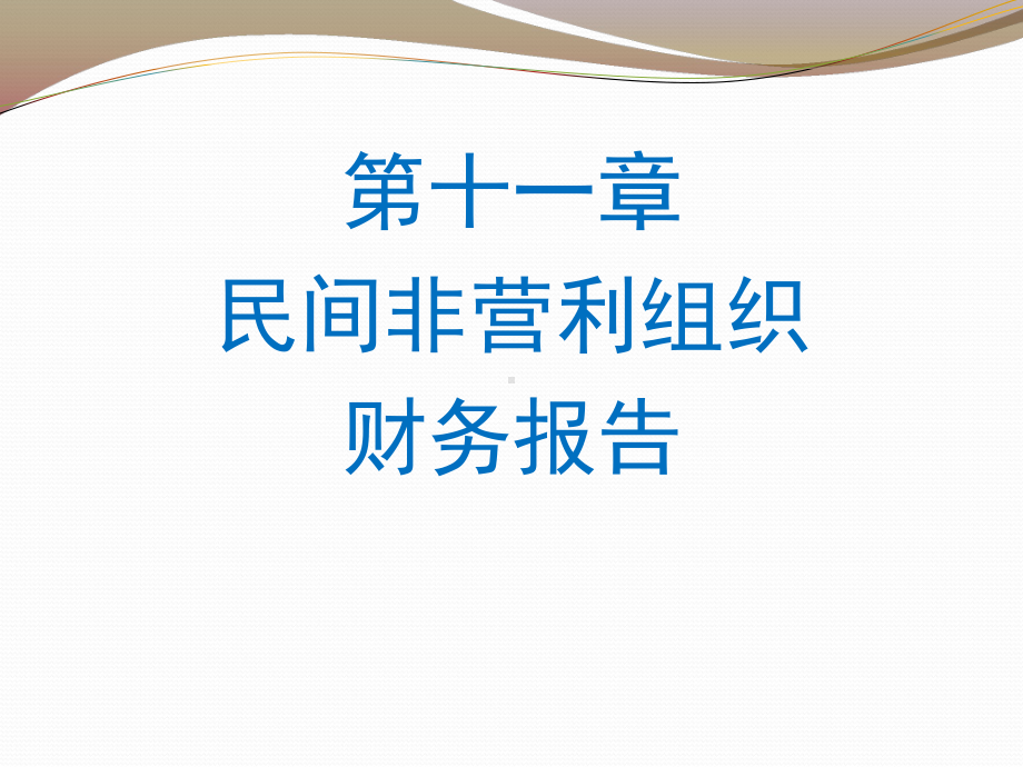 第十一章民间非营利组织财务报告学习培训模板课件.ppt_第1页