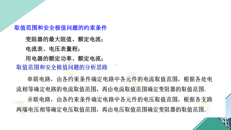 欧姆定律 第十九讲 滑动变阻器的取值范围及安全极值问题课件(自制).pptx_第3页