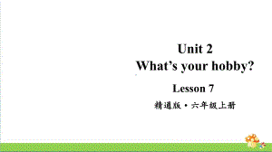 人教精通版英语六年级上册Lesson 7教学课件.pptx(纯ppt,无音视频)