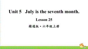 人教精通版英语六年级上册Lesson 25教学课件.pptx(纯ppt,无音视频)