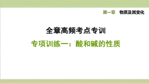 浙教版九年级上册科学 酸和碱的性质 重点练习课件.ppt