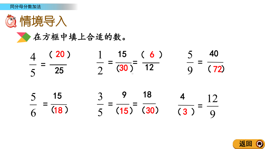 北京课改版数学五年级下册第五单元分数的加法和减法5.4异分母分数加减法.ppt_第2页