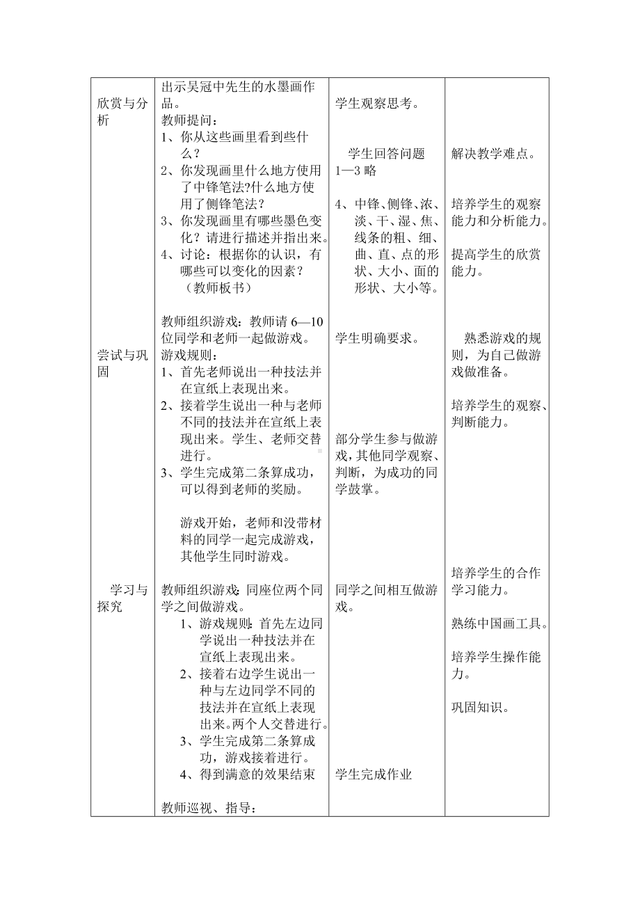 三年级下册美术教案-第5课彩墨游戏 ▏人美版（北京） (1).doc_第2页