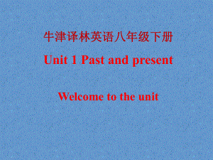 牛津译林英语8BUnit3 Welcome to the unit课件.pptx（纯ppt,不包含音视频素材）