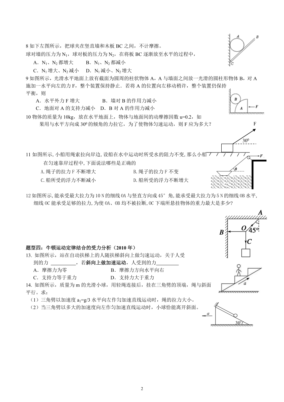 2023届高考物理一轮专题复习：力学.docx_第2页