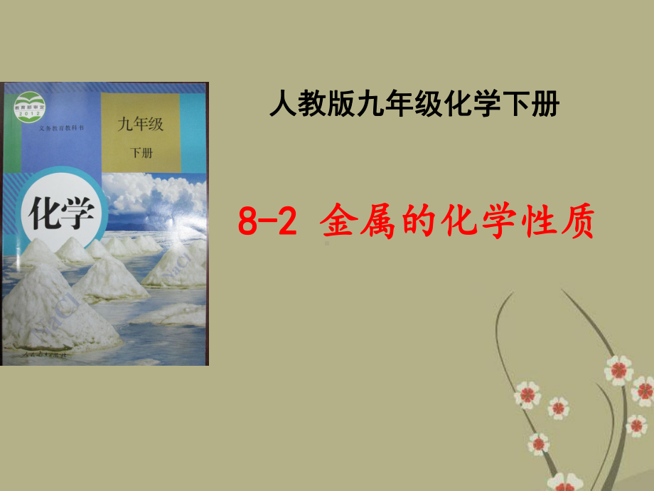 河南省某中学九年级化学下册 8 2 金属的化学性质说课课件 新人教版.ppt_第1页