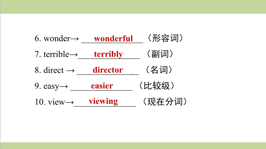 沪教牛津版九年级上册英语 Unit 5 课时6 More practice～Culture corner 重点习题练习复习课件.ppt_第3页