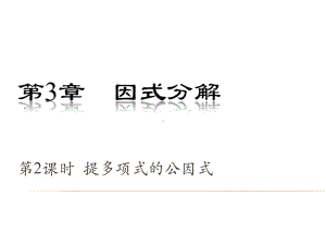 湘教版七年级下册数学：32提取公因式法课件2.ppt